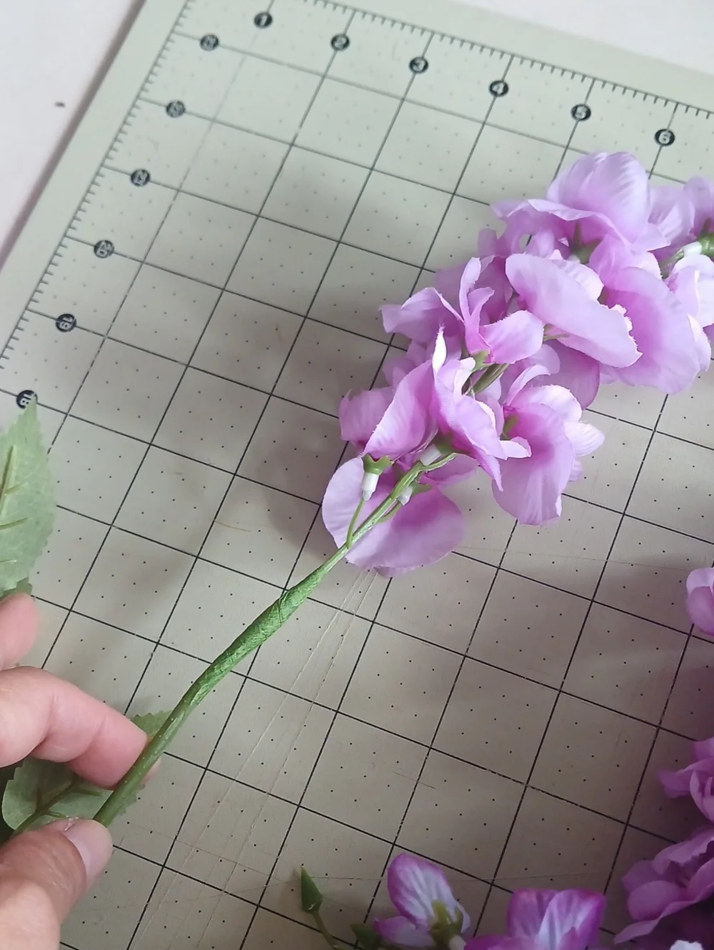 Purple Wisteria Bouquets - Set Of 4